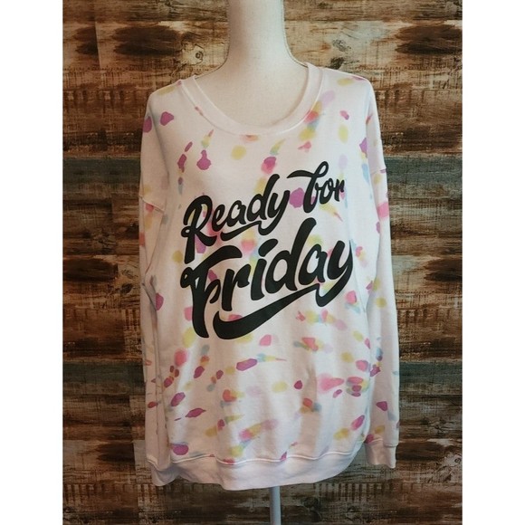 🌟 3 for $15 Deal! 🌟Wound Up sweatshirt white XXL 19 Ready for Friday - Picture 1 of 6